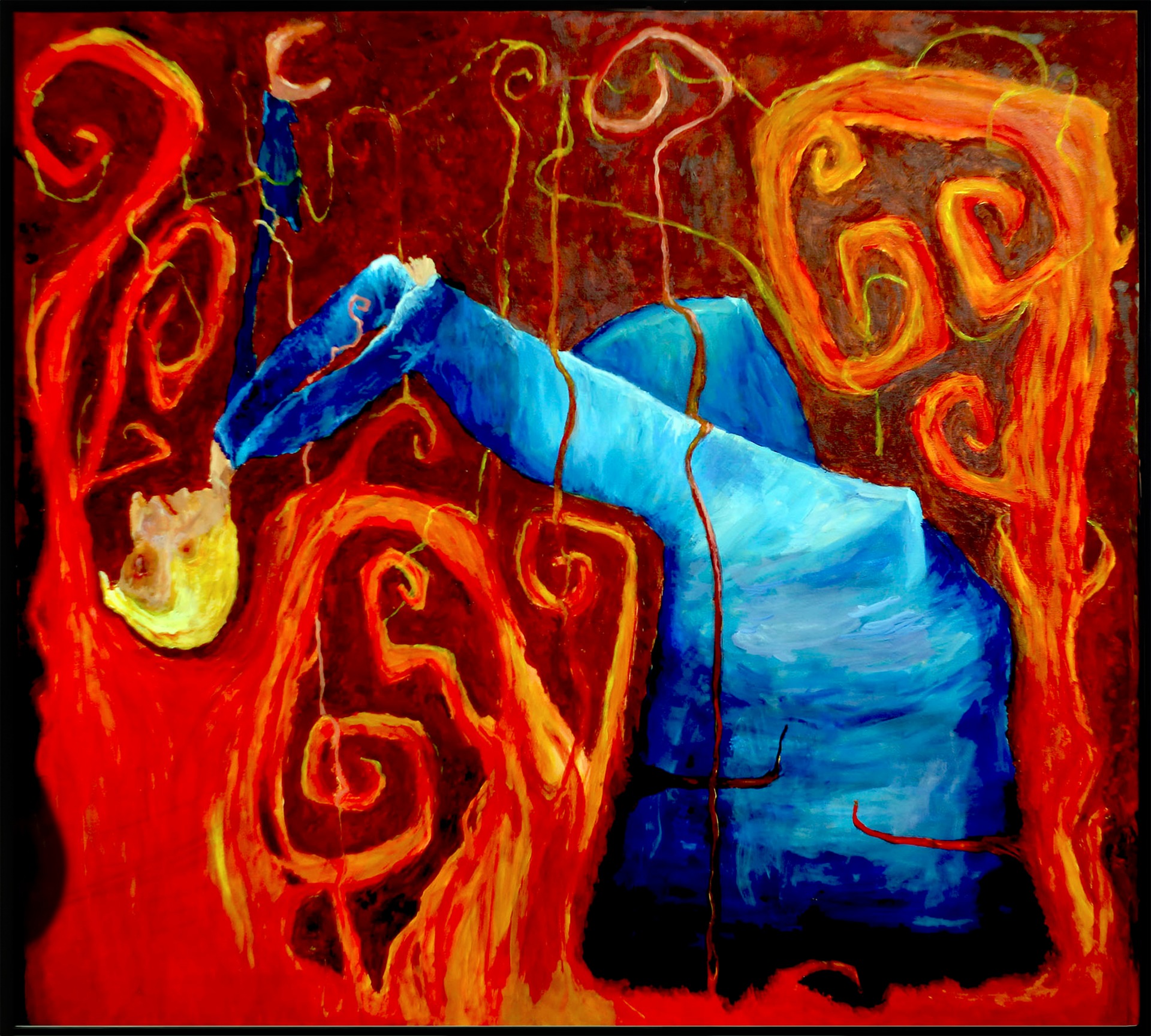 Krematorium 2022, olej na plátně_prodáno